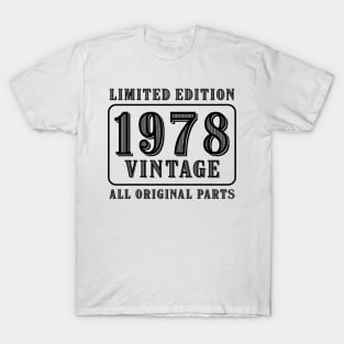 All original parts vintage 1978 limited edition birthday T-Shirt